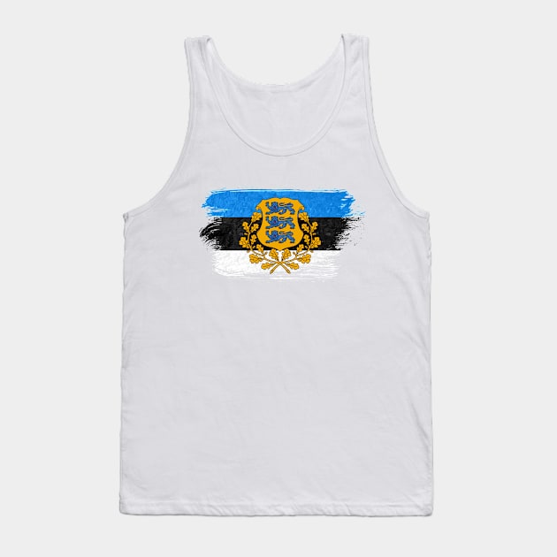 Estonia flag - grunge brick stone Tank Top by GreekTavern